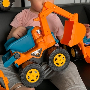 儿童超大号翻斗车惯性工程车男孩玩具车沙滩汽车玩具特大号挖掘机