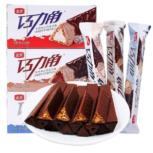 金芙巧克力角长条巧克力棒夹心三角酥饼干零食休闲食品巧力牛奶