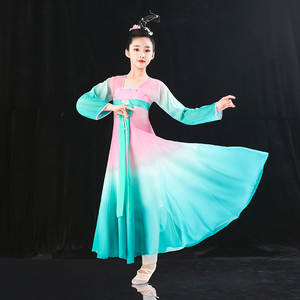 儿童古典舞蹈服女飘逸女童玉灵儿舞蹈身韵纱衣中国舞汉唐演出服装