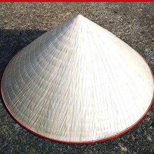 白叶越南帽 越南竹笠帽 笠帽 尖顶斗笠竹笠帽斗笠竹 拍照演出穿戴