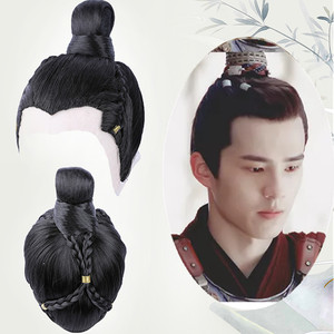 古装公子书生假发cos头套高温丝透气假短发套古风男士整顶假发套