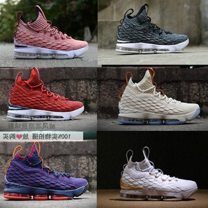 詹姆斯15代气垫篮球鞋詹皇黑银骑士配色战靴詹15香槟高帮男鞋女鞋