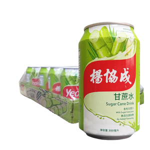 杨协成甘蔗水300ml*24罐整箱香港进口饮料竹蔗水果味港货广东包邮