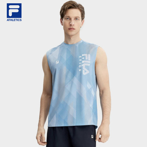 fila 斐乐官方男子运动背心夏季休闲简约跑步健身速干无袖上衣_阿里巴