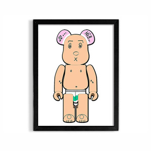 陈冠希bearbrick积木熊画 婴儿熊个性装饰搭配店铺商铺墙体艺术画