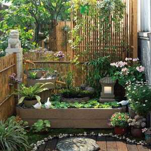 新中式庭院水系假山