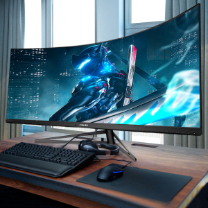 飞利浦34英寸2k带鱼屏显示器4k办公可升降345m1cr吃鸡游戏219超宽hdr