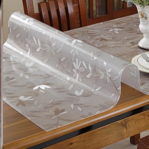 pvc桌垫加厚饭桌贴膜餐桌桌面保护膜塑料透明防烫耐高温桌子垫子