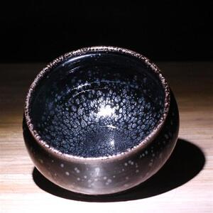 本山本土卓立旗建盏银油滴茶缽黑底银斑茶碗鹧鸪斑香炉茶盏建窑