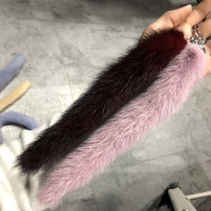 水貂毛貂尾巴钥匙扣挂件毛球男女包包饰品女士背包挂坠男士车皮草