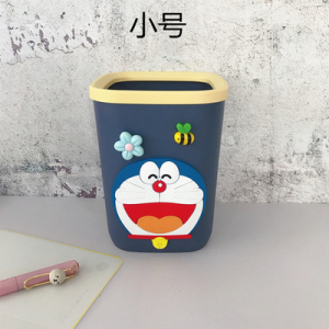 家用客厅垃圾桶女生卧室桌面收纳筐可爱kt凯蒂猫哆啦a梦无盖纸篓