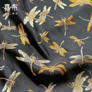 特价蜻蜓高级织锦缎布料口金包包装古风汉服服装设计装饰装帧面料