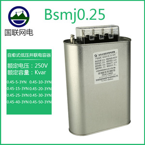 BSMJ0.25自愈式低压并联电力电容器无功补偿滤波功率250V厂家直销