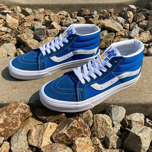 vansеpol万斯堡sk8hi蓝色棋盘格中帮帆布鞋男鞋夏季厚底情侣板鞋