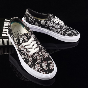 vansеpol万斯 堡era黑白腰果花低帮帆布鞋男女秋季新款休闲板鞋