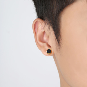 足金999男士黄金耳钉男金纯金耳环男生单只足金纯金个性情侣男款