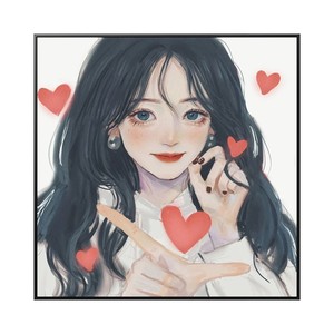 元气少女diy数字油画可爱动漫女孩闺蜜手绘涂色填充画画心意礼物