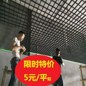 吊顶葡萄架天花网格塑料简约格子格栅吊顶铝铁洗车房饭店门店