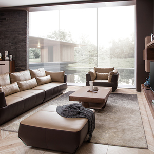 斯高家具sf1107进口头层真皮羽绒钻石造型蓝牙音箱沙发