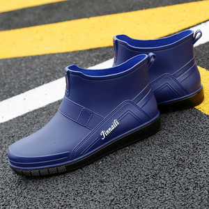 短水鞋男款防水防滑耐磨雨鞋男士时尚胶鞋工地雨靴钓鱼防水鞋夏季