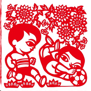 剪纸冬季体育运动滑雪滑冰比赛学校冰雪跑步主题玻璃装饰贴纸窗花