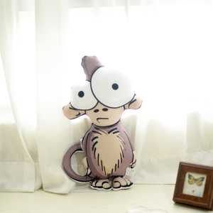 sq版卡通动物网红家居沙发汽车抱枕靠道儿童房飘窗装y饰拍照枕具