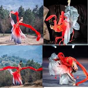 出租水月洛神古典舞演出服女飘逸水袖舞中国风襦裙古装汉服表演服