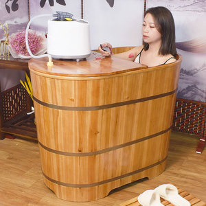 泡澡桶成人家用沐浴浴缸美容院全身汗蒸熏蒸桶带盖保温香杉木木桶