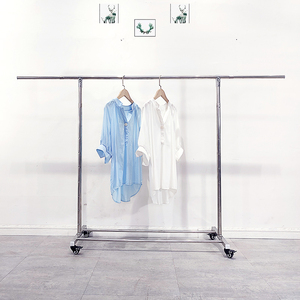 不锈钢落地式高度长度可调节服装店商场特卖衣架龙门架衣服展示架