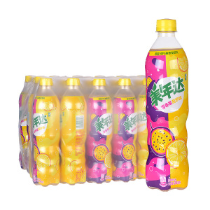 美年达百香果菠萝味600ml*12*24瓶整箱装碳酸汽水饮料百事出品