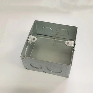 86型镀锌明盒金属开关盒明装接线盒焊接明盒加厚底盒开孔定制20孔