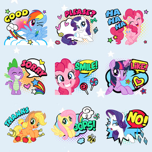 ins风可爱卡通小马宝莉独角兽 手帐手机壳水杯周边儿童防水贴纸