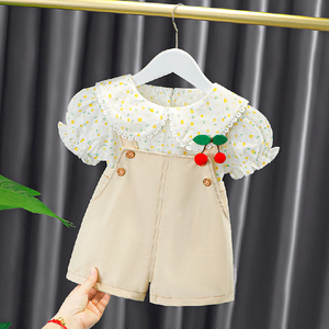 女宝宝短袖童装夏季春装1一周岁婴儿衣服女孩2两3三岁半0分体套装