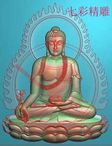 精雕图jdp灰度图 浮雕图玉雕药师佛大日如来阿弥陀佛释迦摩尼304