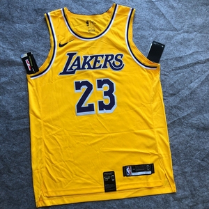 湖人队球员版球衣23号勒布朗 詹姆斯球衣au版authentic版刺绣