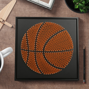 篮球钉子绕线画diy手工制作材料包礼盒创意生日礼物送男友弦丝纱
