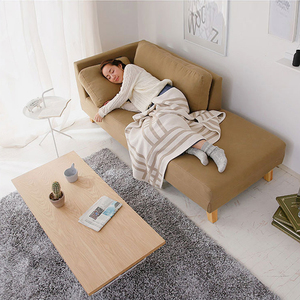北欧简约双人布艺沙发小户型客厅公寓日式单人贵妃椅可躺沙发床