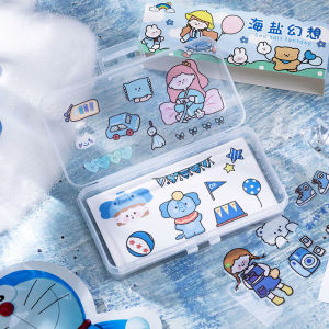 语闲一颗甜柒pp盒装手账贴纸套装可爱卡通少女心女孩人物素材贴画