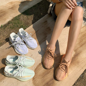 拜椰子鞋女350正品官网真爆满天星莆田潮鞋女鞋2021新款夏季正版