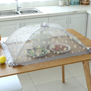 家用防尘防苍蝇菜罩餐桌罩餐厅折叠食物罩剩菜盖菜伞夏季大号圆形