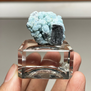 云南三水铝矿石天然原矿蓝色矿物晶体矿标本原石科普教学收藏摆件