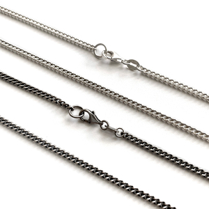 s925纯银侧身链马鞭链毛衣链平板链锁骨链2.4mm百搭做旧定制长度