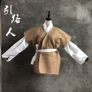 340人付款淘宝孝服麻衣长款麻布丧服孝衫大褂披麻戴孝男女白事衣服