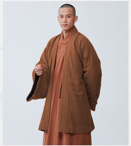 慈缘棉麻僧服加厚加大冬季禅修居士服棉麻僧服汉服棉袄外套棉服男