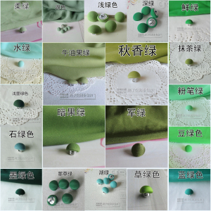 军绿色纽扣 牛油果绿墨绿蘑菇扣袖扣 女衬衫衬衣服布包扣抹茶绿小