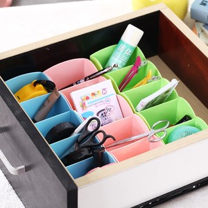 5格内衣内裤袜子收纳盒 塑料五格家用抽屉整理盒桌面化妆品储物盒