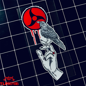 tlp反光车贴 火影忍者晓宇智波鼬itachi幻术写轮眼乌鸦防水贴纸