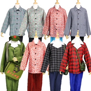 70年代衣服80怀旧女装村姑文革演出服佳一表演服饰28