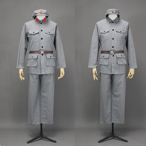 2021年秋季棉麻红军八路军演出服装抗战军装服装男女合唱套装出租