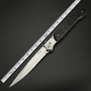 折叠刀户外长款abs手柄折刀高硬度退役防身刀具快开野外求生军刀